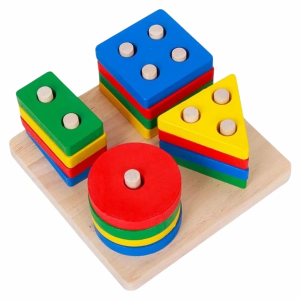 Wooden Shape Stacking & Sorting Learning Board
