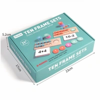 Wooden Ten Frame Math Learning Set