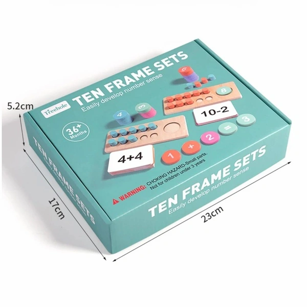 Wooden Ten Frame Math Learning Set