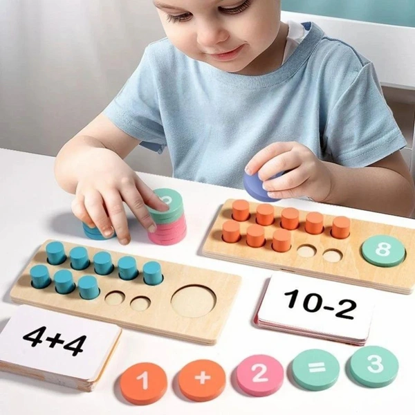 Wooden Ten Frame Math Learning Set