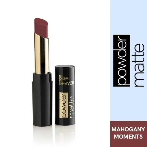 Blue Heaven Powder Matte Lipstick - Mahogany Moment - 3.4 g