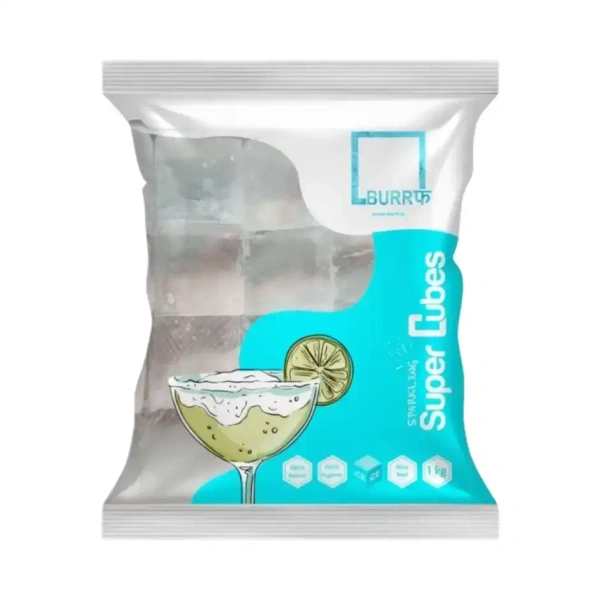Burrf Sparkling Super Cubes Ice Cubes - 1 KG