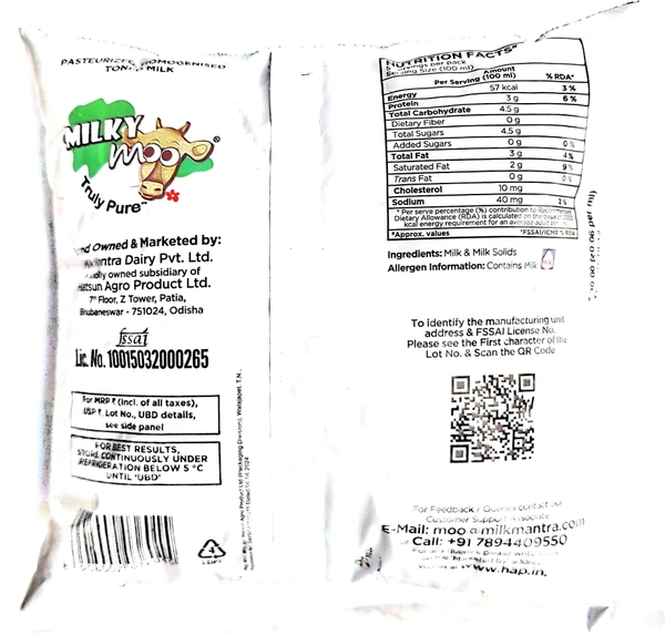 Milky Moo Toned Milk 500 ml - 500 ml