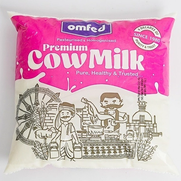 Omfed Premium Cow milk 500ml - 500ml