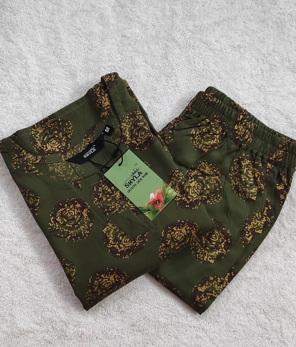 Shyla Co ord set Side Open with pocket - L