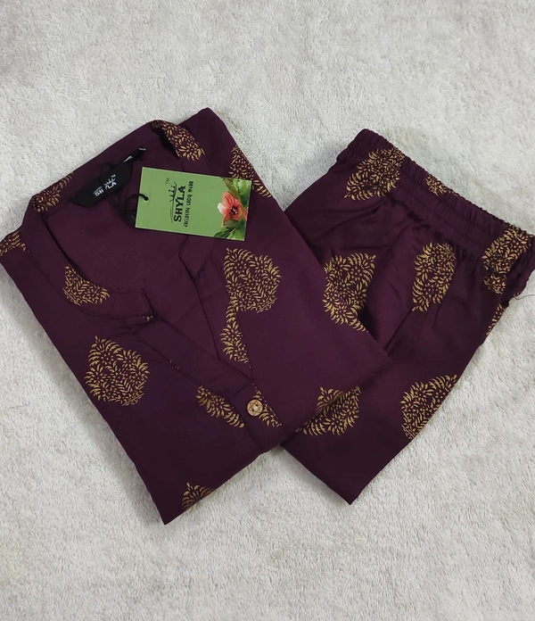 Shyla Co ord set Side Open with pocket - M