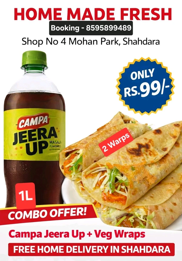 Campa Jeera 1Ltr + 2 Veggies Roll