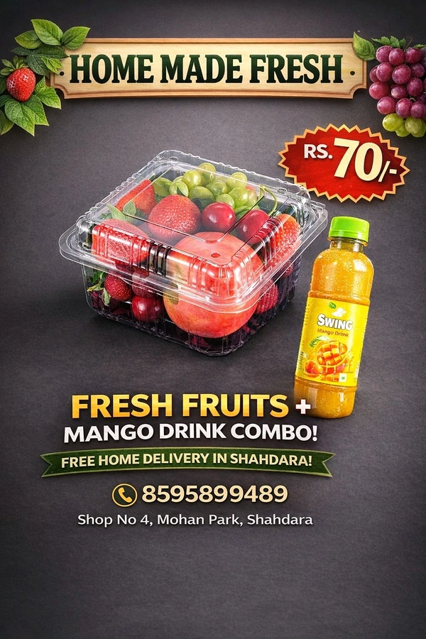 Fresh Fruit Box + 250ml Mango Juice 