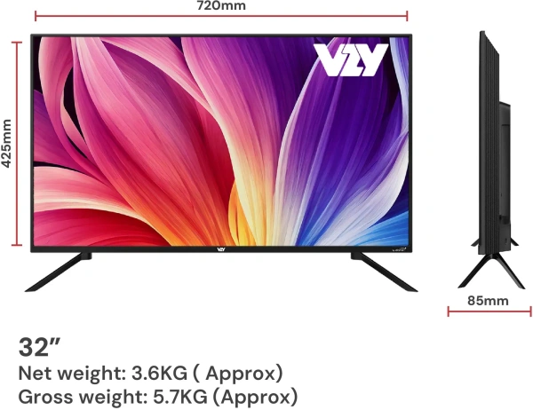 DishTV 80 cm (32 inch) Full HD LED Smart Google TV with Entertainment Hub By dishtv