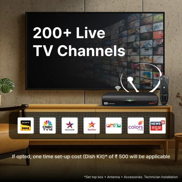 DishTV 80 cm (32 inch) Full HD LED Smart Google TV with Entertainment Hub By dishtv