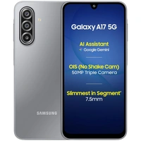 Samsung Galaxy A17 5G (Gray, 6GB RAM, 128GB Storage) | with Travel Adapter | 50 MP No Shake Camera | Gemini Live | Circle to Search | Super AMOLED | Corning Gorilla Glass Victus | 7.5mm Sleek | AI - Blue