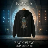 NOVUS The Divine Shiva 'Runes' Edition Hoodie – Midnight Black - Black, S