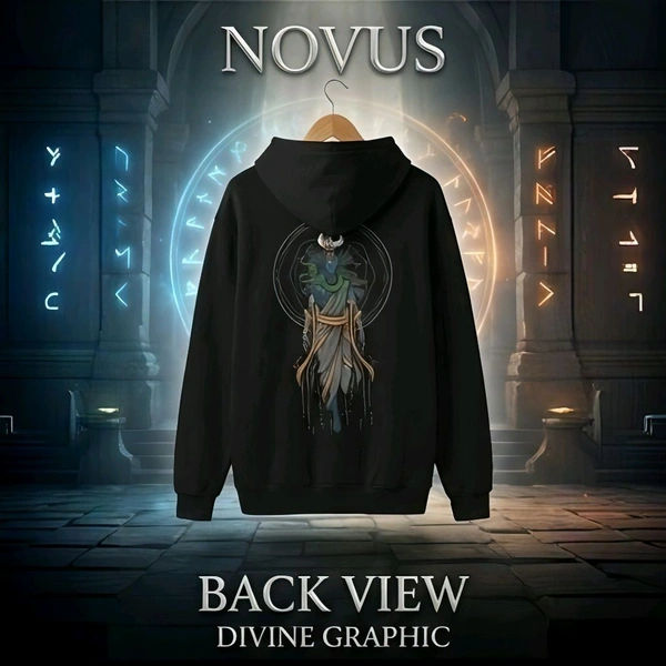 NOVUS The Divine Shiva 'Runes' Edition Hoodie – Midnight Black - Black, S