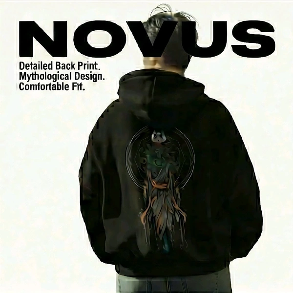 NOVUS The Divine Shiva 'Runes' Edition Hoodie – Midnight Black - Black, XL