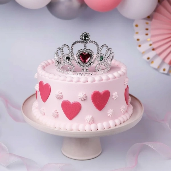 UNCLE SWEET Princess Strawberry Flavour Crown Cake  - 0.5KG