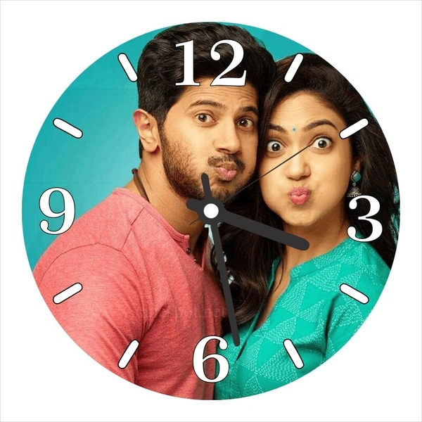 Personalized Round Wall Clock - Custom Photo Wall Clock for Couple, Family, Love, Collage| Customized Gift for Birthday, Anniversary, Wedding. for Room/Home/Kitchen/Bedroom/Office/School (Round) - 12x12 Inch