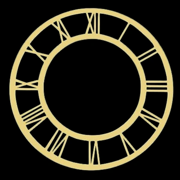 Golden Acrylic Clock Roman Ring - 7