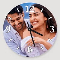 Personalized Round Wall Clock - Custom Photo Wall Clock for Couple, Family, Love, Collage| Customized Gift for Birthday, Anniversary, Wedding. for Room/Home/Kitchen/Bedroom/Office/School (Round) - 12x12 Inch