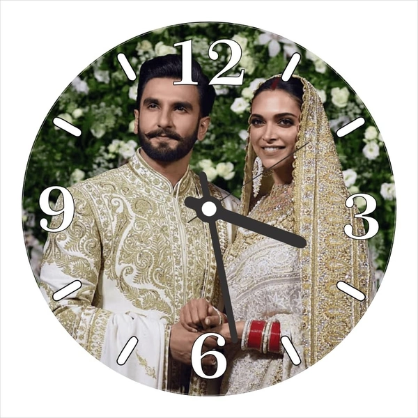 Personalized Round Wall Clock - Custom Photo Wall Clock for Couple, Family, Love, Collage| Customized Gift for Birthday, Anniversary, Wedding. for Room/Home/Kitchen/Bedroom/Office/School (Round) - 12x12 Inch