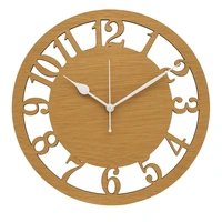 Decorative Wall Clock for Home & Office | 30x30 CM Wooden Finish Modern Design | Silent Sweep Movement | Perfect for Living Room, Bedroom, Kitchen, Study