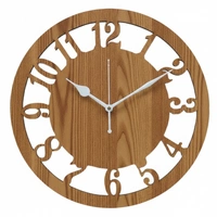 Decorative Wall Clock for Home & Office | 30x30 CM Wooden Finish Modern Design | Silent Sweep Movement | Perfect for Living Room, Bedroom, Kitchen, Study