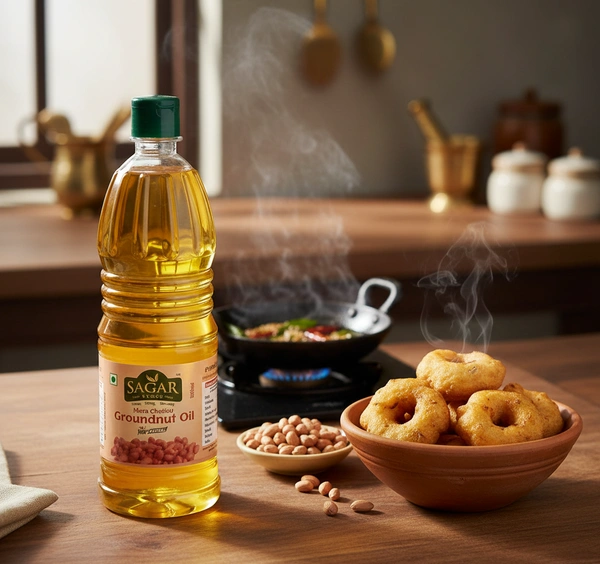 Mara Chekku Groundnut Oil - Wood Pressed & Natural-1Ltr