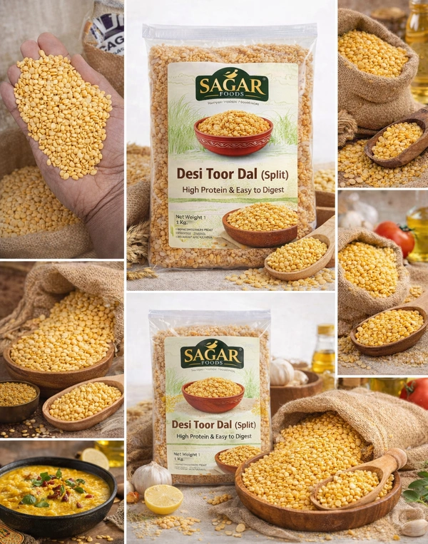  Unpolished Toor Dal (Arhar Dal) /  துவரம் பருப்பு  (1kg) (Premium)