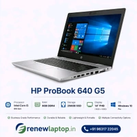HP ProBook 640 G5 Laptop | Intel Core i5 8th Gen | 8GB RAM | 256GB SSD | Business Laptop | Used - 256 GB SSD, 8 GB