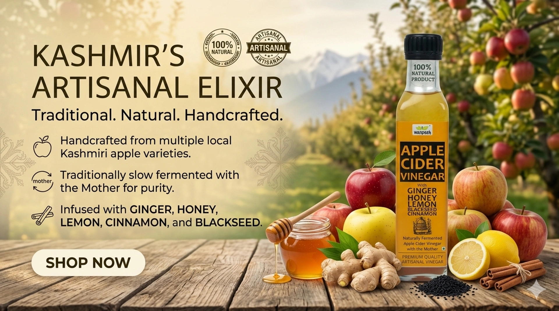 ACV With Ginger, Honey & Herbs