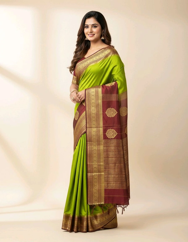 SEMI MYSORE CRAPE SILK SAREES✨ - Teal