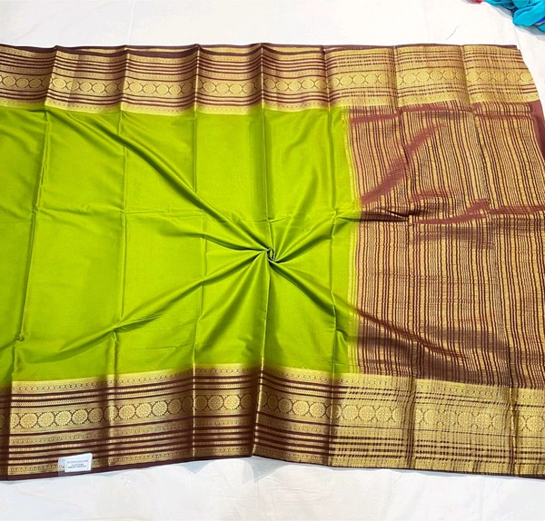 SEMI MYSORE CRAPE SILK SAREES✨ - Brown