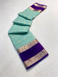 SAMI MYSORE SILK CRAPE SAREE - Brick Red