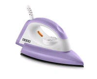 Usha USHA Armor 1100 watts Dry Iron with Shock Proof Plastic Body | Single Coat Black Non Stick Soleplate for Longer Durability|Overheat Safety Shutoff |180° Swivel Cord | 2 Years Warranty|(Purple & White)