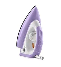 Usha USHA Armor 1100 watts Dry Iron with Shock Proof Plastic Body | Single Coat Black Non Stick Soleplate for Longer Durability|Overheat Safety Shutoff |180° Swivel Cord | 2 Years Warranty|(Purple & White)