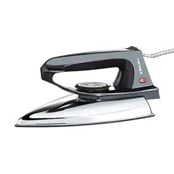 Bajaj DX-2 600W Dry Iron | Advance Soleplate And Anti-Bacterial German Coating Technology | 180 Degree Swivel Cord | Cool Touch Handle | 2-Yrs Warranty ?Black?, 600 watts, Stainless Steel