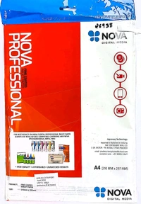 NOVA PROFESSIONAL FINE COATED INKJET PAPERS, A4 SIZE - "STICKER SHEET" (SELF ADHESIVE) (210MM X 297 MM)- 130 GSM