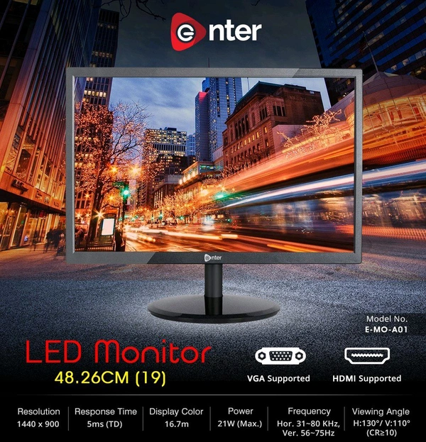 Enter Led Monitor 48 26 Cm 19 Inch