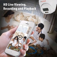 Cp Plus CP PLUS 8 channel DVR with 2MP 6x OUTDOOR & 2x INDOOR, Built-in Audio Mic, Dual Light Color Night Vision wired CCTV Cameras, Motion Detection, 8 Channel SMPS, 70 Meters Cable, 2TB HDD, Required BNC/DC