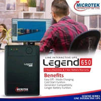 Microtek Legend 650 Line Interactive UPS 650VA/360W, Micro Processor Based UPS System, An Ideal Power Backup & Protection for Desktop PC & Home Office with 2 Years on Electronics and 1 year on Battery
26%
off