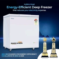 Haier HFC-230SPW4, Single Door Convertible Deep Freezer, Heavy Duty Compressor with inside metal Liner, Compact Design with Removable Gasket (White)