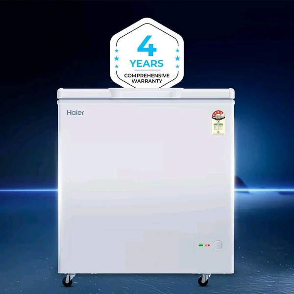 Haier HFC-230SPW4, Single Door Convertible Deep Freezer, Heavy Duty Compressor with inside metal Liner, Compact Design with Removable Gasket (White)