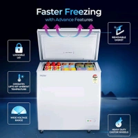 Haier HFC-230SPW4, Single Door Convertible Deep Freezer, Heavy Duty Compressor with inside metal Liner, Compact Design with Removable Gasket (White)