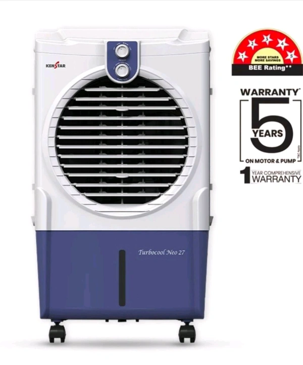 Kenstar TallDe HC 25 L Room/Personal Air Cooler For Home| Honeycomb Pad |High Speed Fan |35 Ft Powerful Air Throw|Inverter compatible |Portable Cooler-Room|1-Yr Product Warranty|5 Years Motor Warranty White & Black
