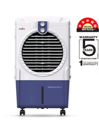 Kenstar TallDe HC 25 L Room/Personal Air Cooler For Home| Honeycomb Pad |High Speed Fan |35 Ft Powerful Air Throw|Inverter compatible |Portable Cooler-Room|1-Yr Product Warranty|5 Years Motor Warranty White & Black