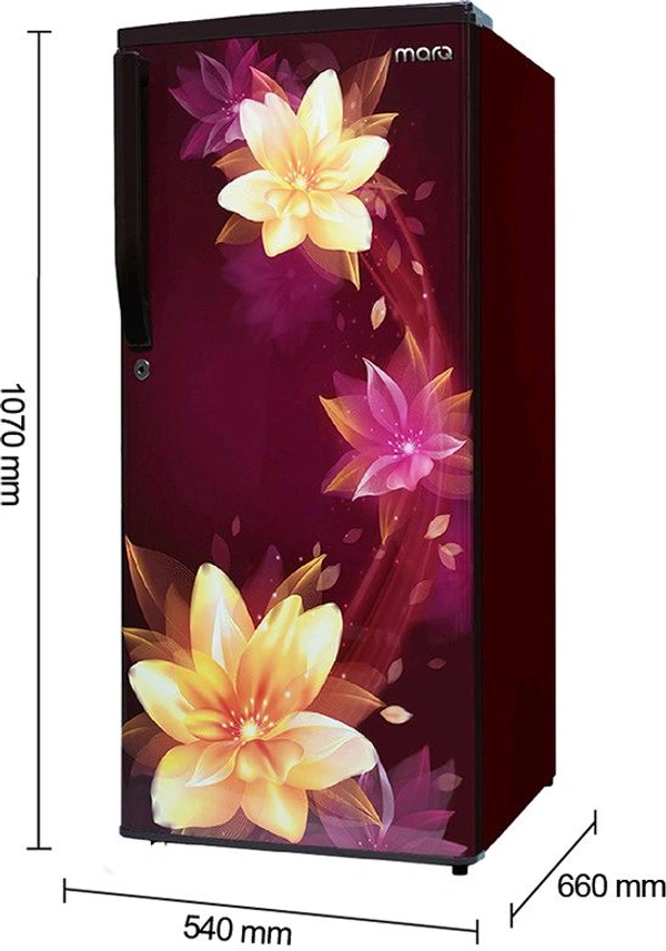 Marq MarQ by 183 L Direct Cool Single Door 1 Star Refrigerator with Toughened Glass Shelves and Large Vegetable Basket