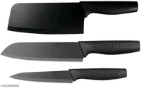 BachatKart Set for Kitchen Professional 3 Pieces High Carbon Stainless Steel Printed Coated Chef Knife I Utility Knife I Non-slip Handle I Kitchen Knives with Ergonomic Handle, set of 3 pieces - Free Size