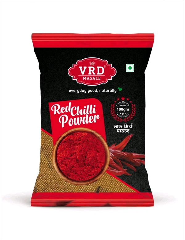 Red Chili Powder 100 GMs
VRD Masale Hot Red Chili Powder (Lal Mirch Powder) - 100 GMS Rooted in Tradition, Rich in Aroma – The True Taste of India. Ingredients: Grinded Red Chili.