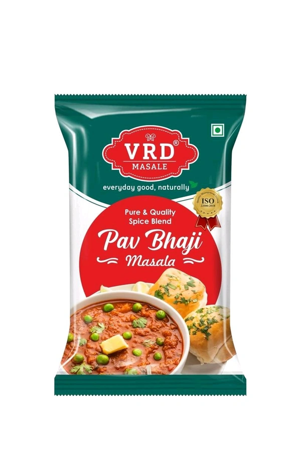 VRD Pav Bhaji Masala - Pack of 5
VRD Masale Premium Pav Bhaji Masala - 60 GMS (5 Pouches of 12 GM each) Rooted in Tradition, Rich in Aroma – The True Taste of India. Ingredients: Coriander Seeds, red chilies, unripe dry mango, cumin, iodized salt, fennel, cassia, dried ginger, black pepper, black cardamom, cloves, star anise, nutmeg & mace.