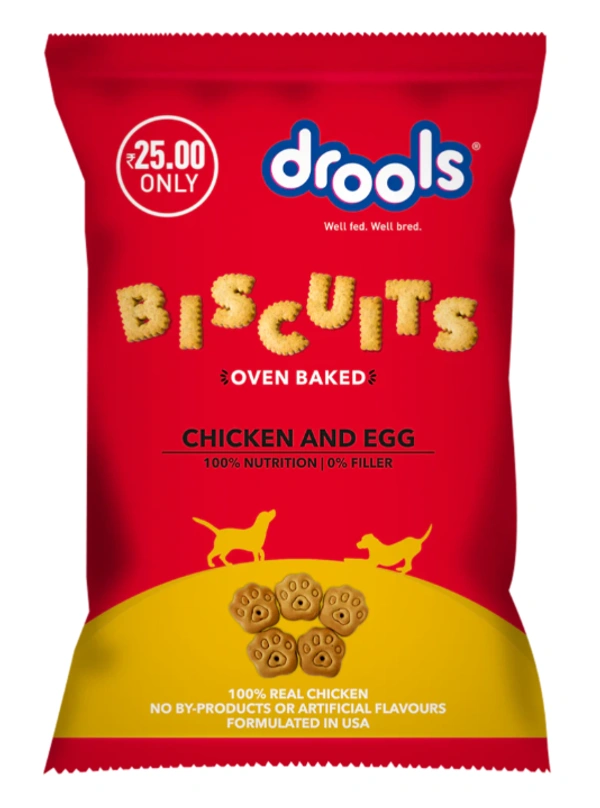 DROOLS DOG BISCUIT CHICKEN AND EGG 100GM