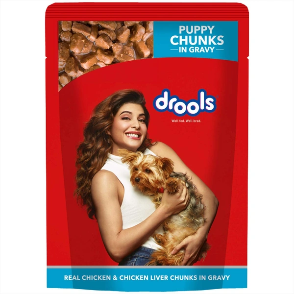 DROOLS PUPPY REAL CHICKEN AND CHICKEN LIVER CHUNKS IN GRAVY 60 G